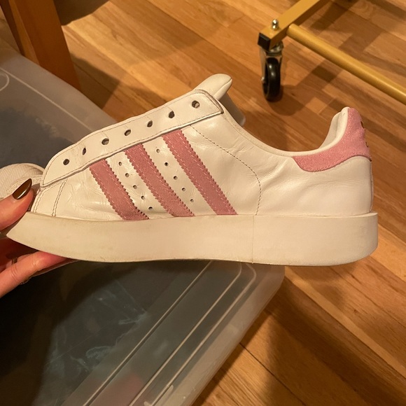adidas Shoes - Adidas Superstar White/Pink Sneakers